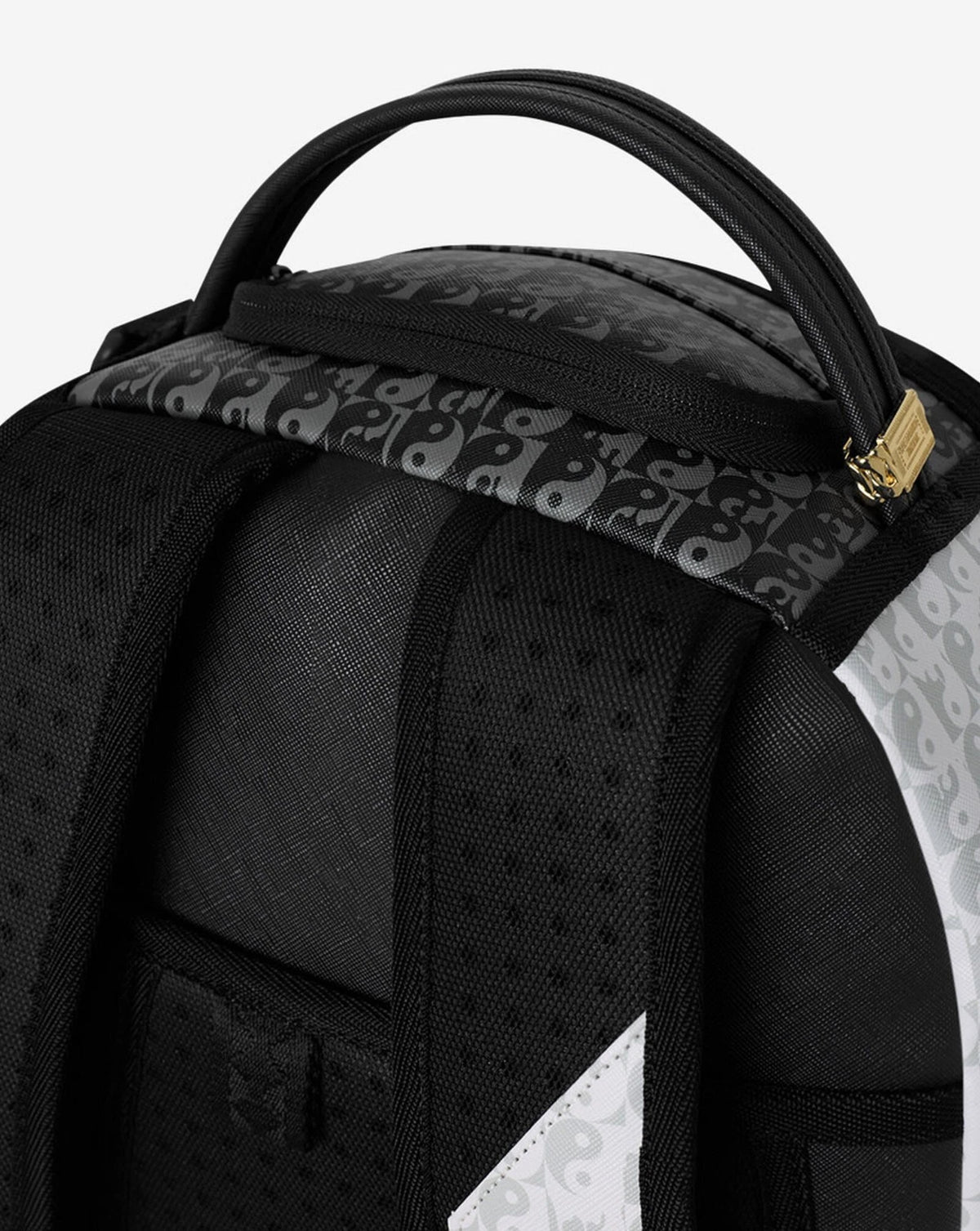 Sprayground Ying Yang Backpack Unisex Black Graphic Adjustable Strap SPR260 (Black,One Size)